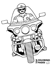 96 Police Motorcycle Coloring Page Printable 49