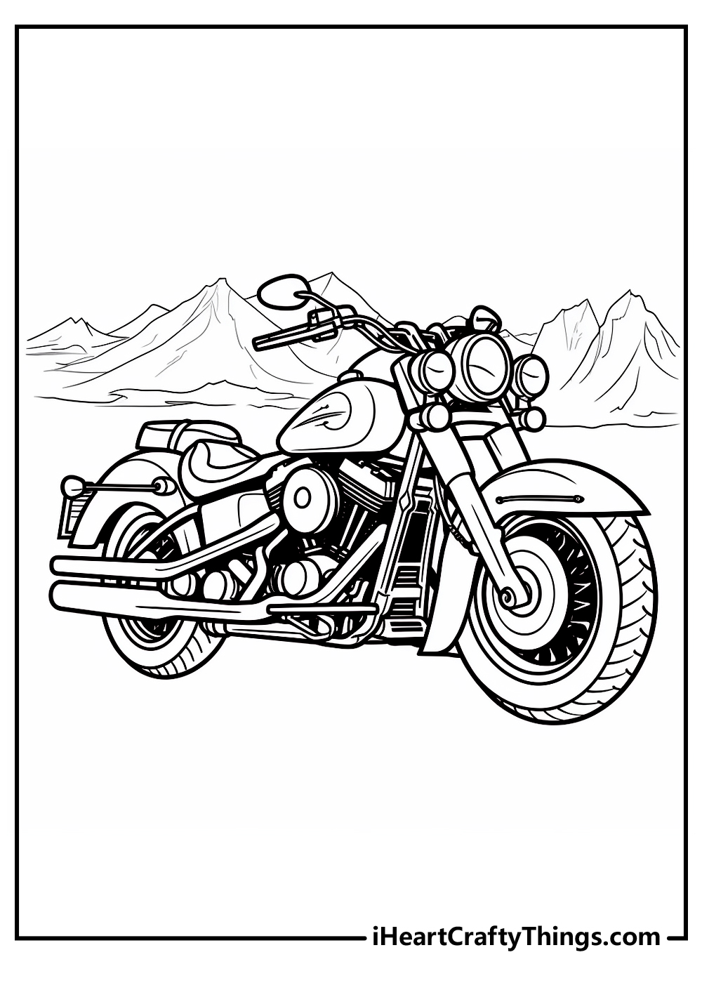 96 Police Motorcycle Coloring Page Printable 51