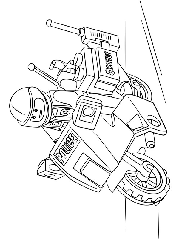 96 Police Motorcycle Coloring Page Printable 53