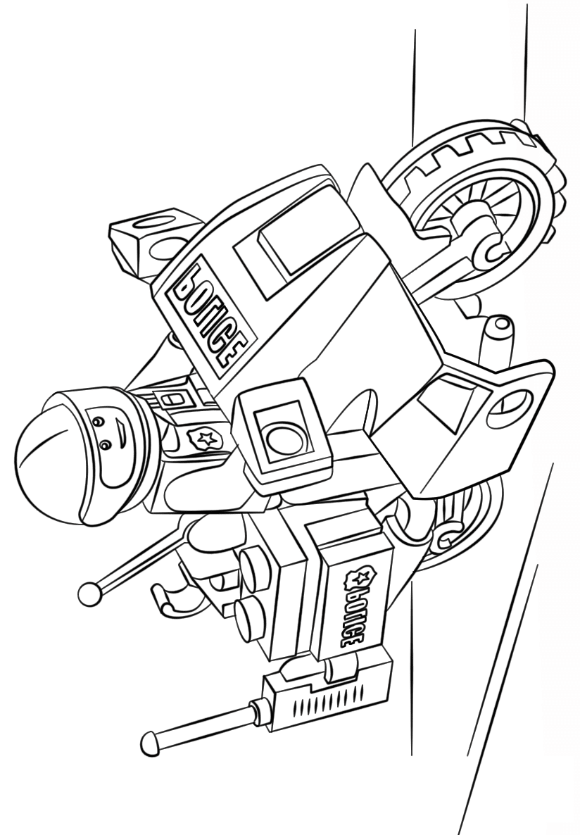 96 Police Motorcycle Coloring Page Printable 54