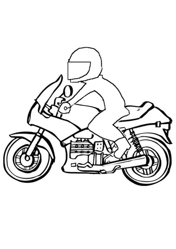 96 Police Motorcycle Coloring Page Printable 58