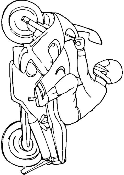 96 Police Motorcycle Coloring Page Printable 59