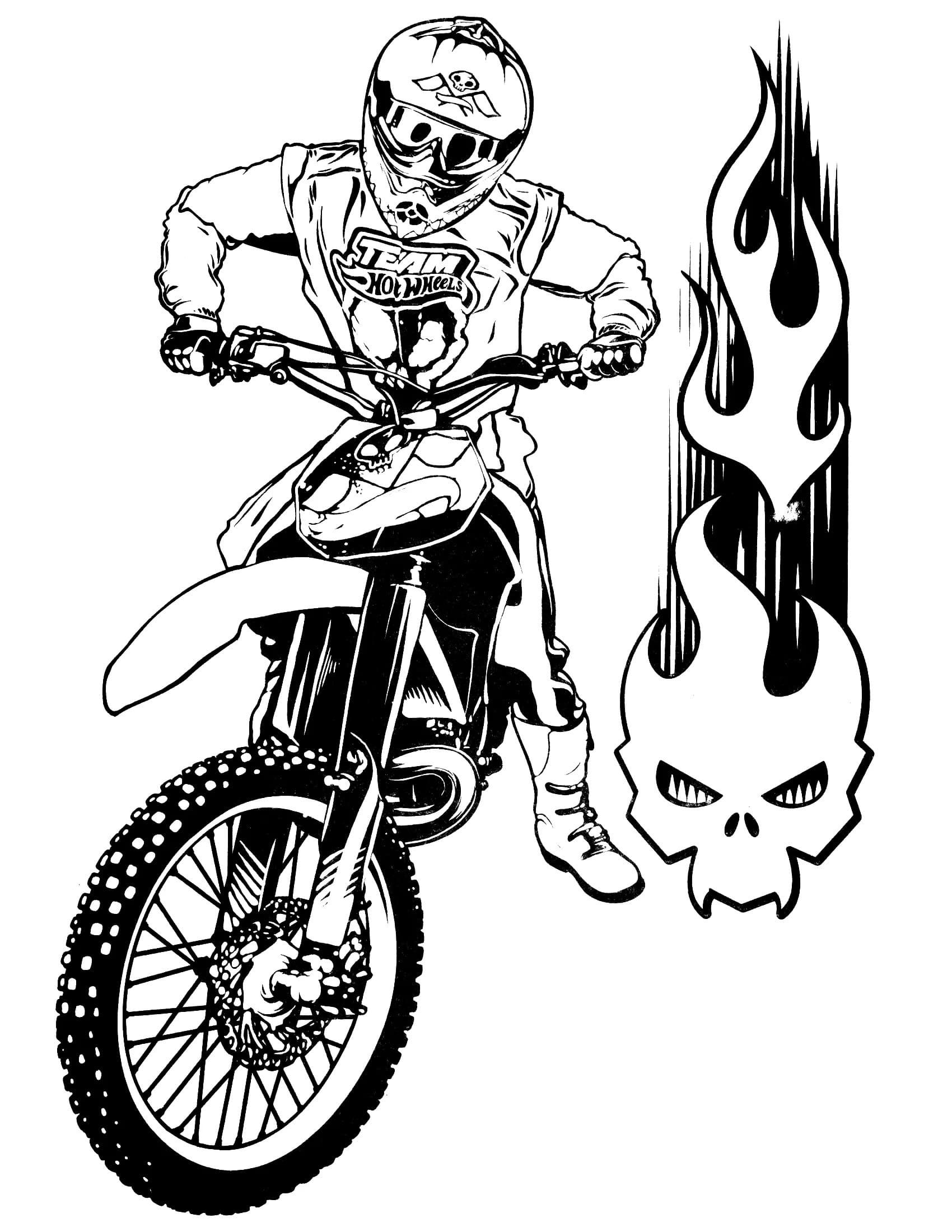 96 Police Motorcycle Coloring Page Printable 6