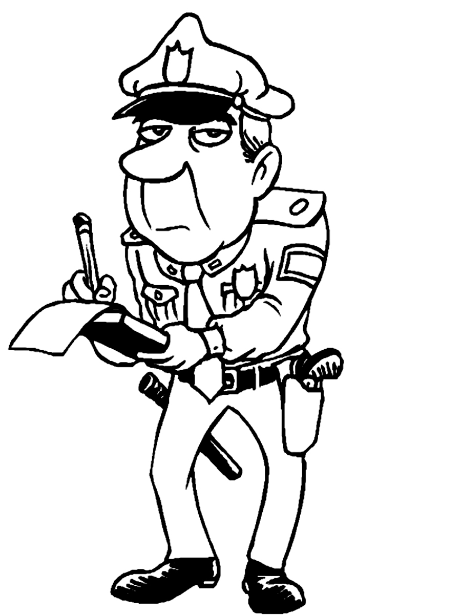 96 Police Motorcycle Coloring Page Printable 62