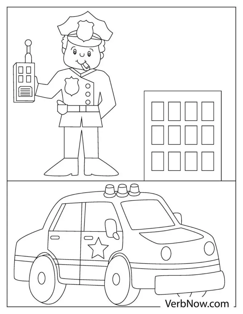 96 Police Motorcycle Coloring Page Printable 67