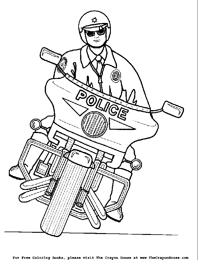 96 Police Motorcycle Coloring Page Printable 72