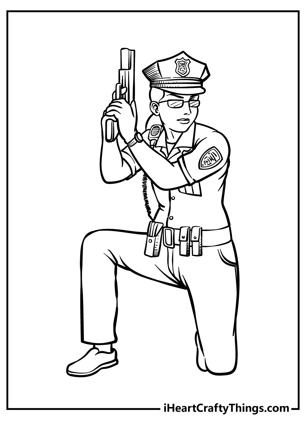 96 Police Motorcycle Coloring Page Printable 85