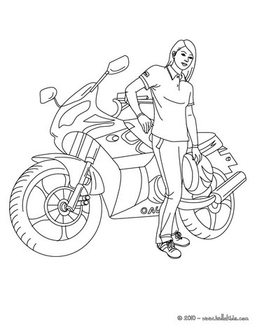 96 Police Motorcycle Coloring Page Printable 94