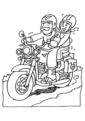 96 Police Motorcycle Coloring Page Printable 98