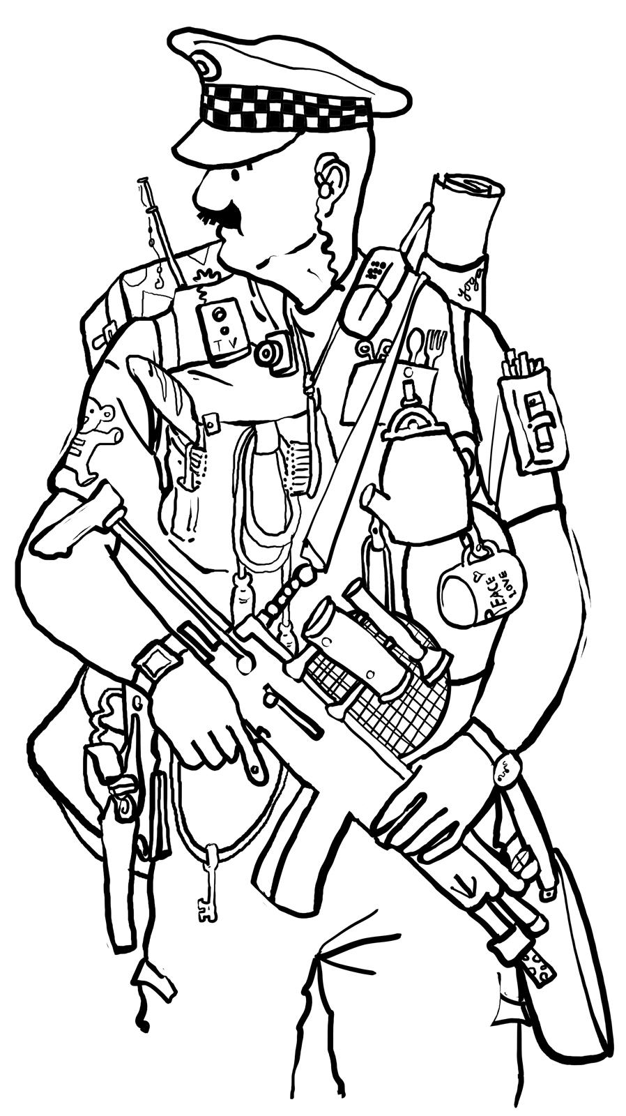 96 Police Motorcycle Coloring Page Printable 99