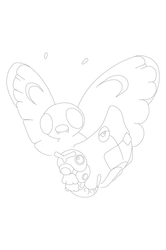 97 Caterpie Coloring Page Printable 10