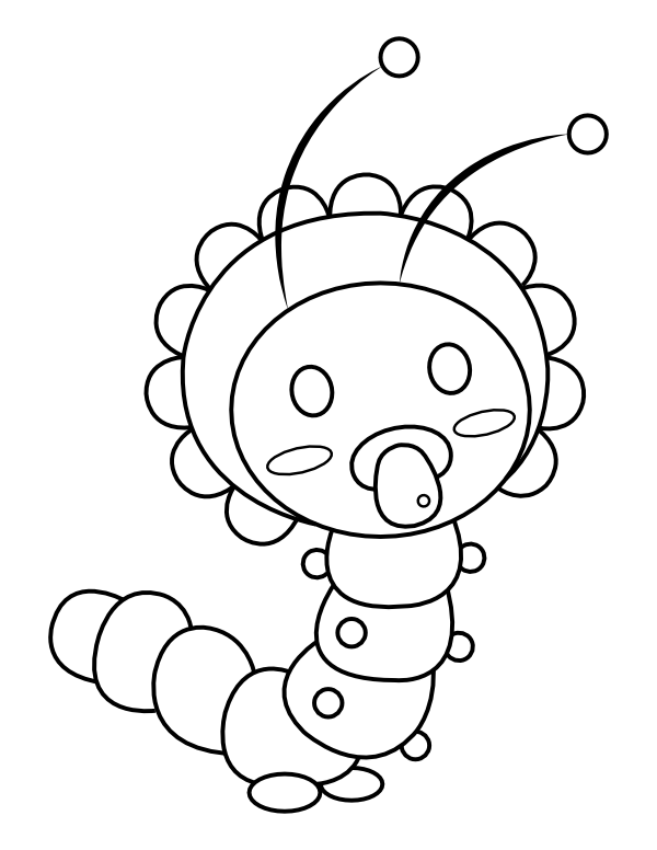 97 Caterpie Coloring Page Printable 29