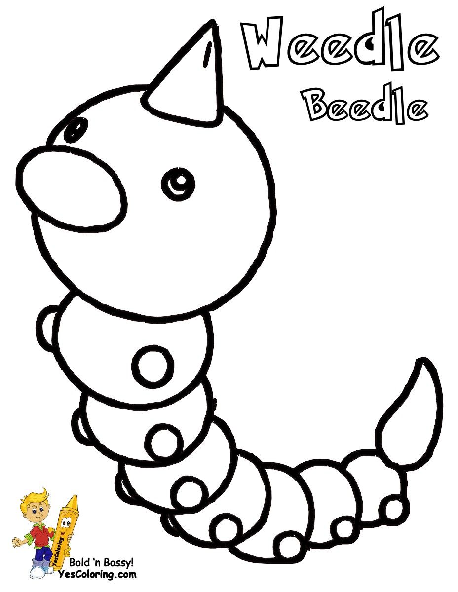 97 Caterpie Coloring Page Printable 7