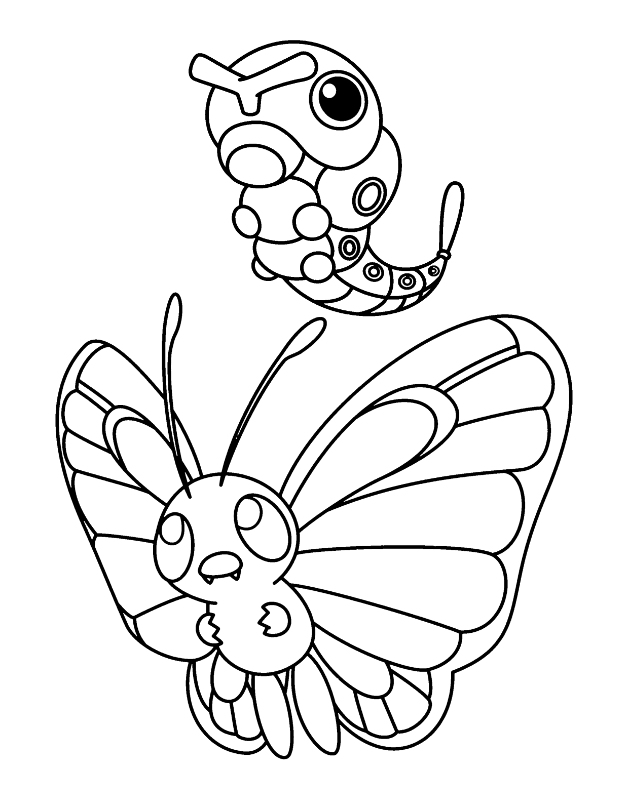 97 Caterpie Coloring Page Printable 9