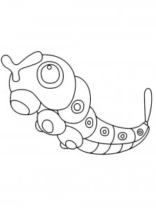 97 Caterpie Coloring Page Printable 96