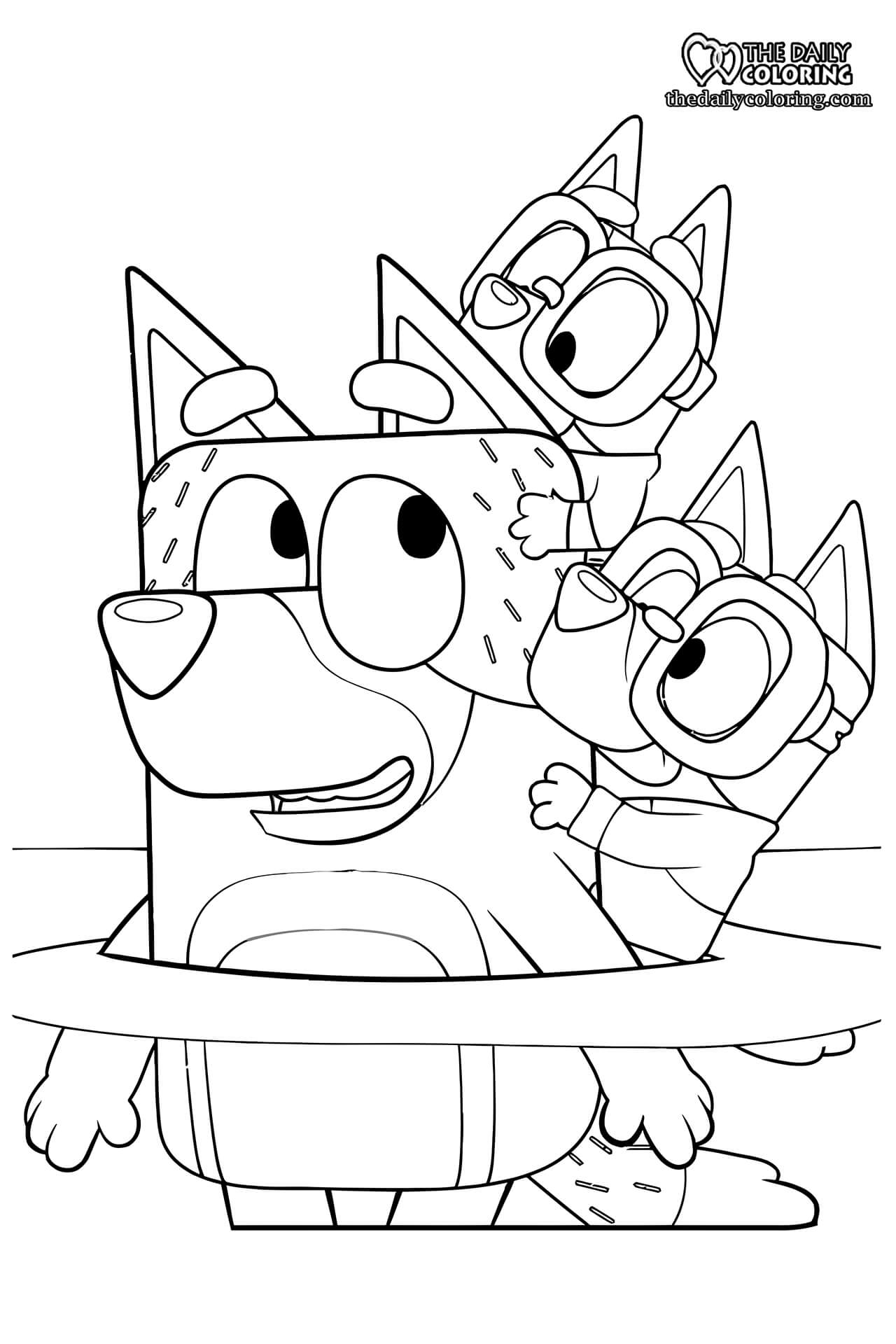 31 Bluey Halloween Coloring Pages 28