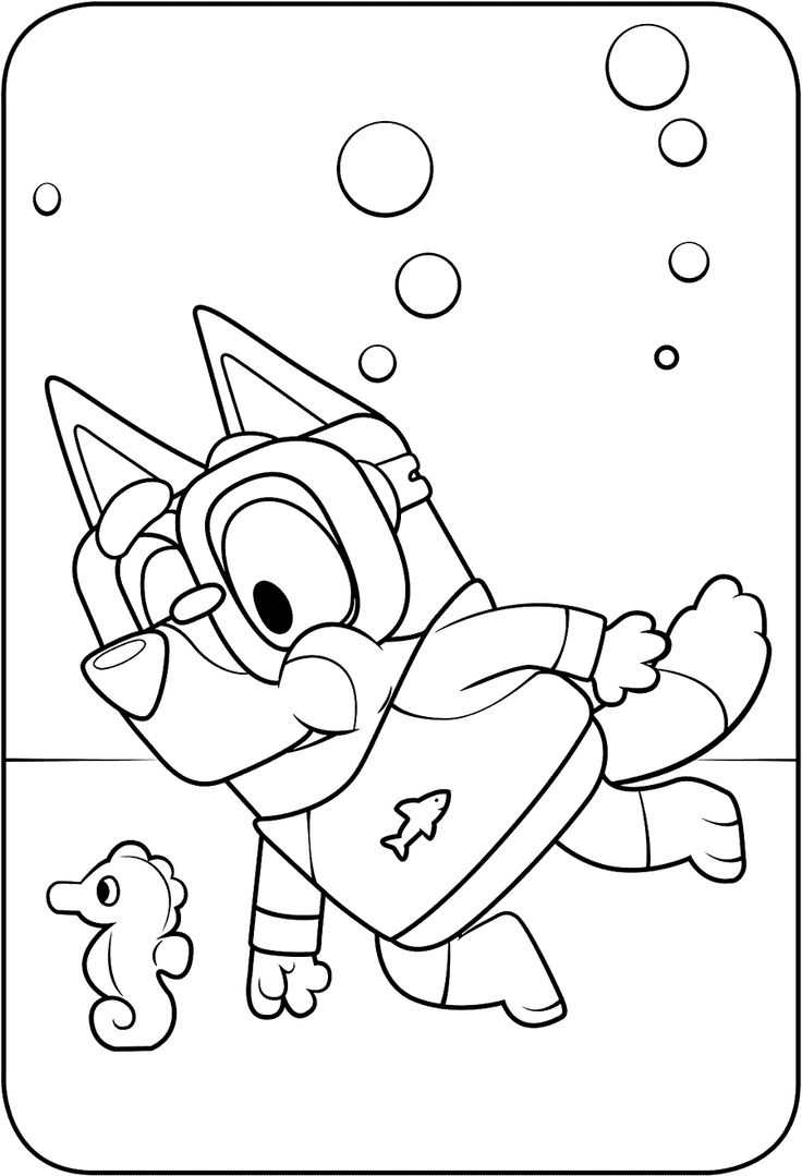 31 Bluey Halloween Coloring Pages 29