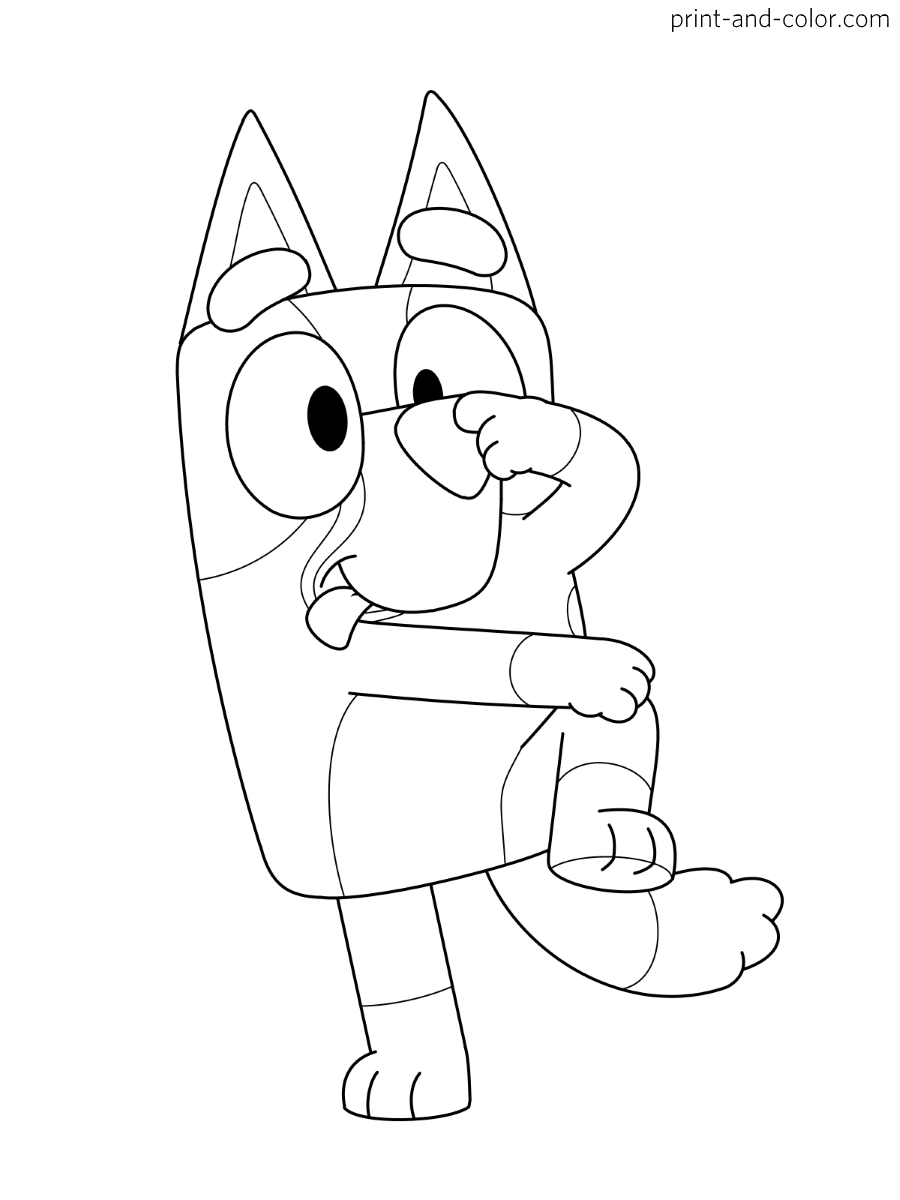 31 Bluey Halloween Coloring Pages 34