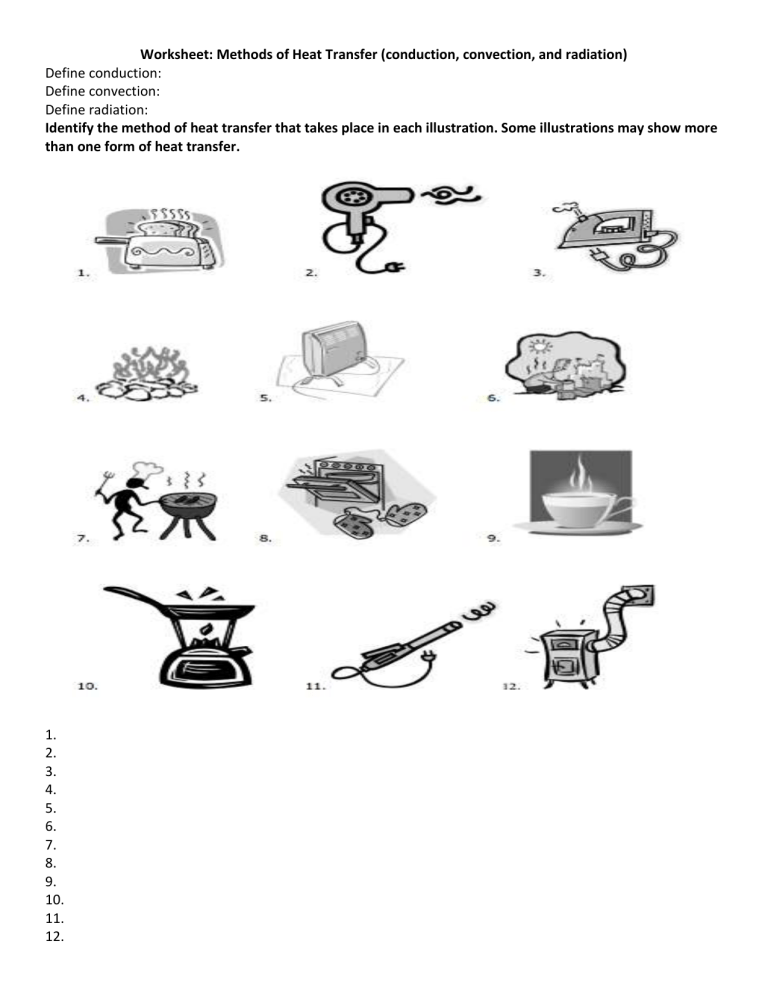 31 Heat Transfer Coloring Pages Answer Key Printable 2