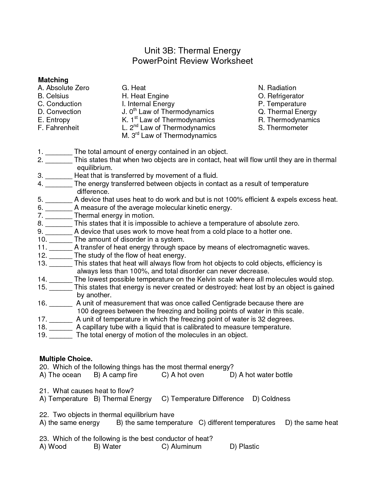 31 Heat Transfer Coloring Pages Answer Key Printable 8