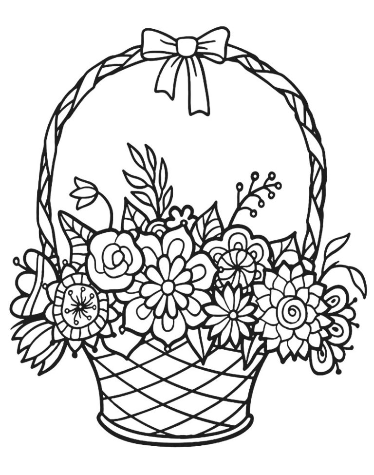 may day basket coloring pages fun printable jpg