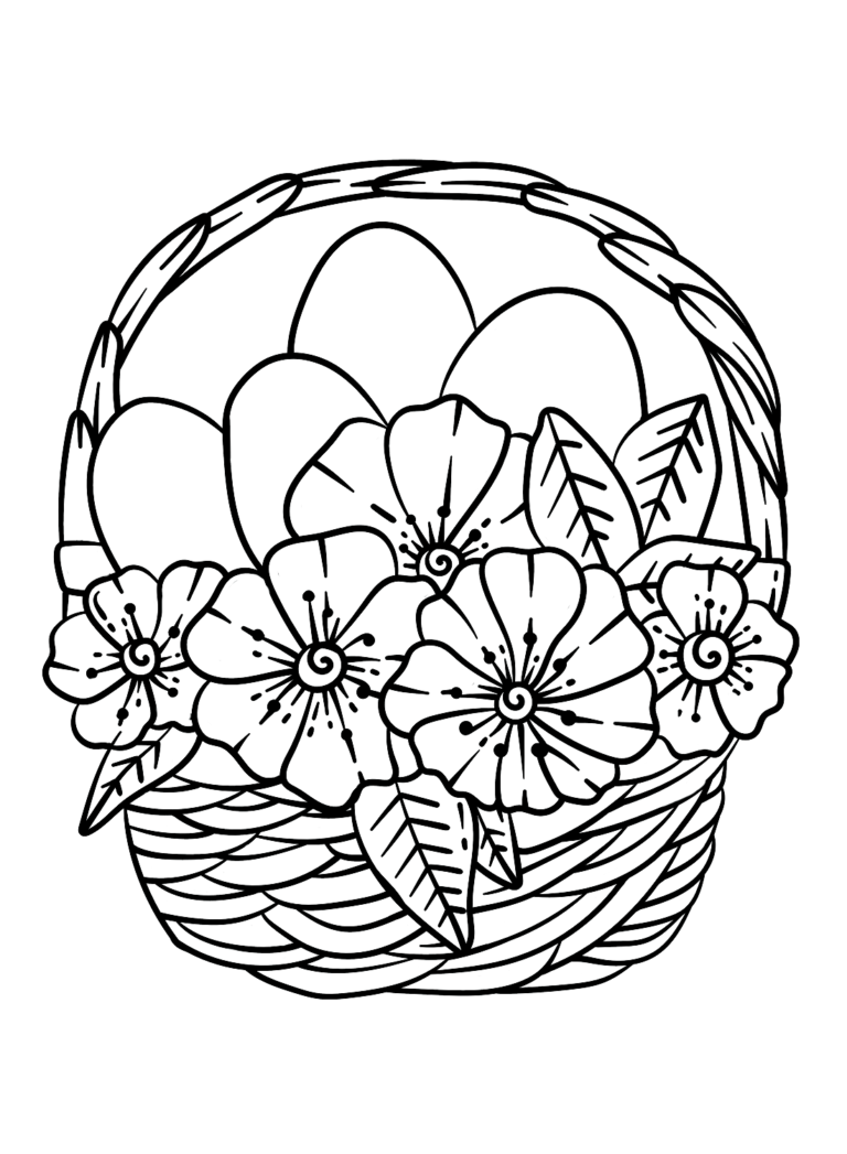 31 May Day Basket Coloring Pages Fun Printable 33