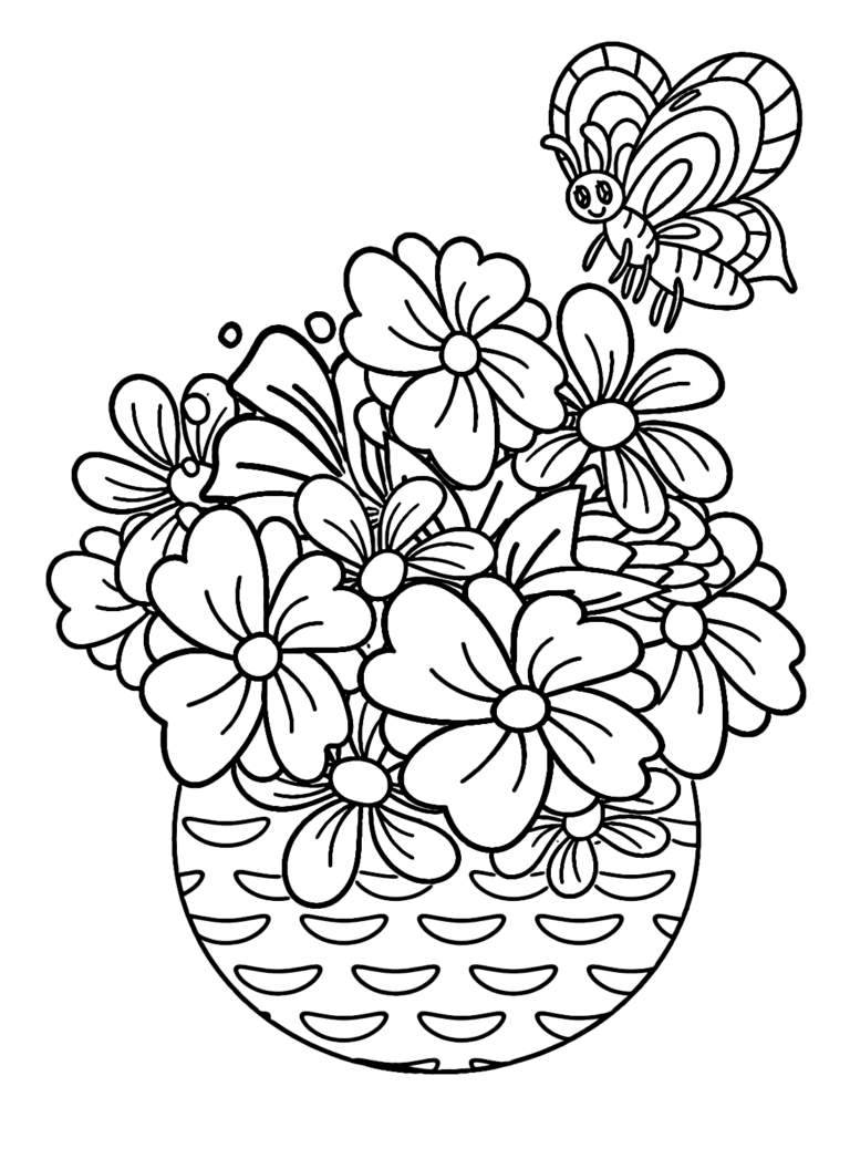 31 May Day Basket Coloring Pages Fun Printable 34