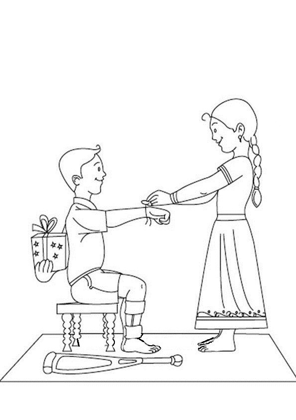 31 Raksha Bandhan Coloring Pages Printable 1