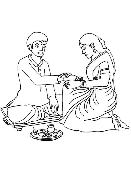 31 Raksha Bandhan Coloring Pages Printable 2