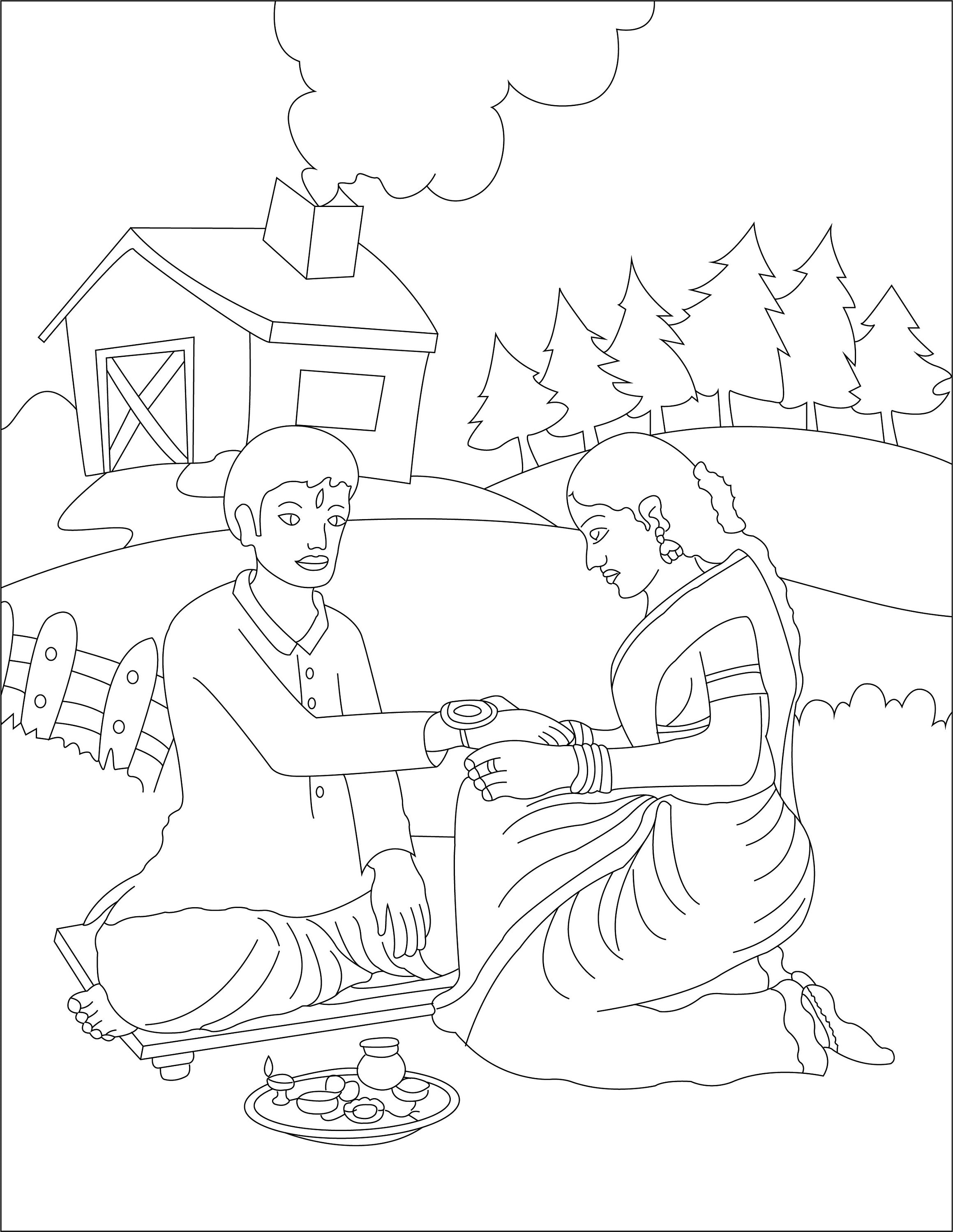 31 Raksha Bandhan Coloring Pages Printable 26