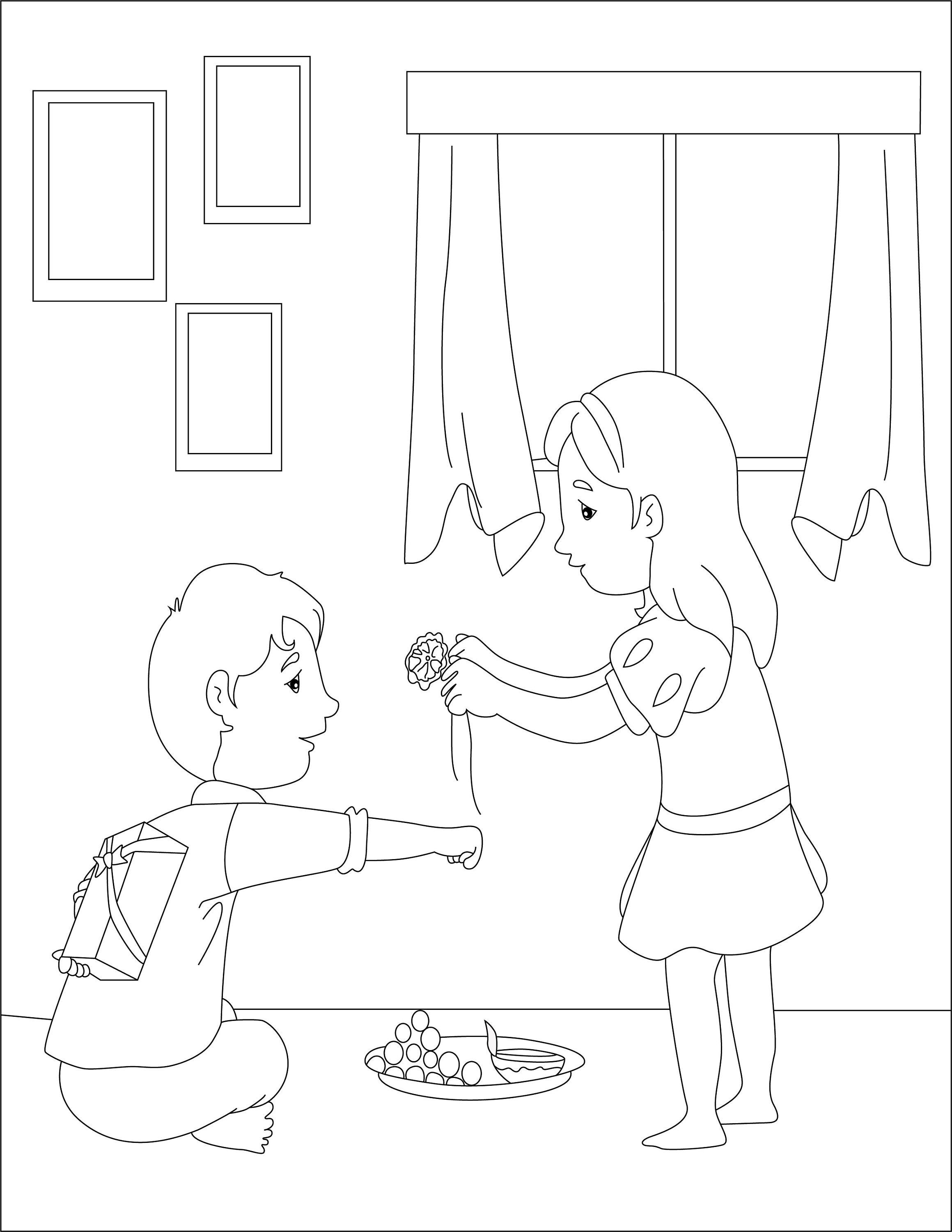 31 Raksha Bandhan Coloring Pages Printable 27