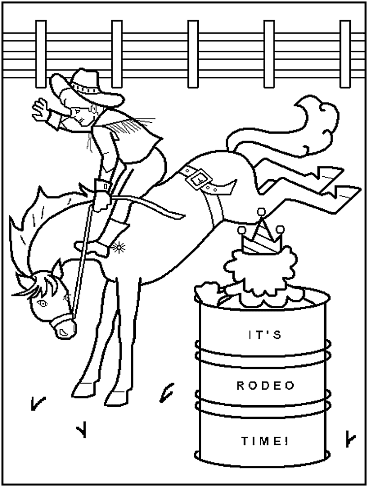 31 Rodeo Horse Coloring Pages Printable 1