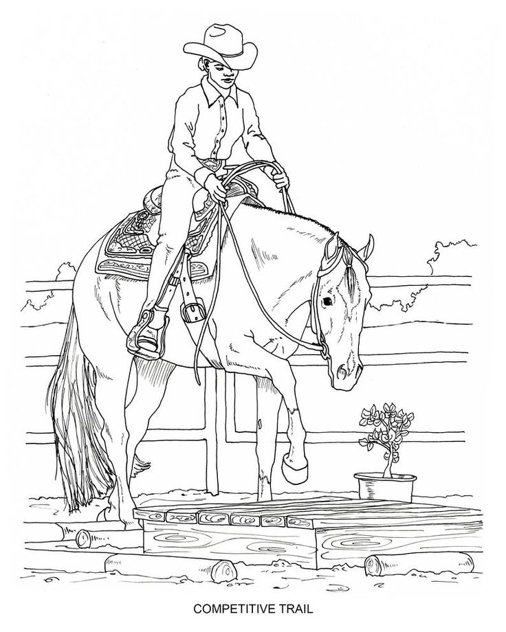 31 Rodeo Horse Coloring Pages Printable 8