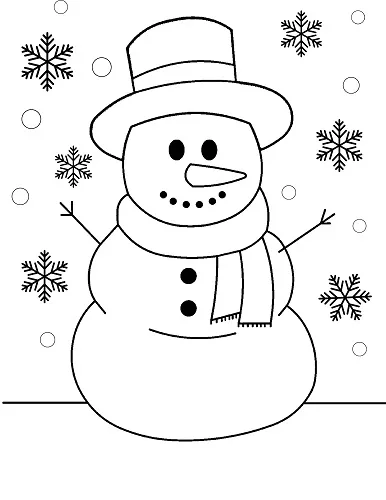 31 Santa and Snowman Coloring Pages Printable 10