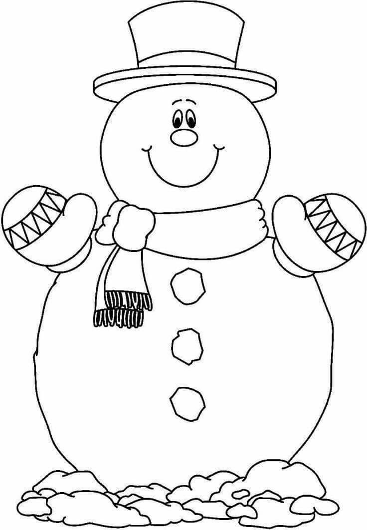 31 Santa and Snowman Coloring Pages Printable 14