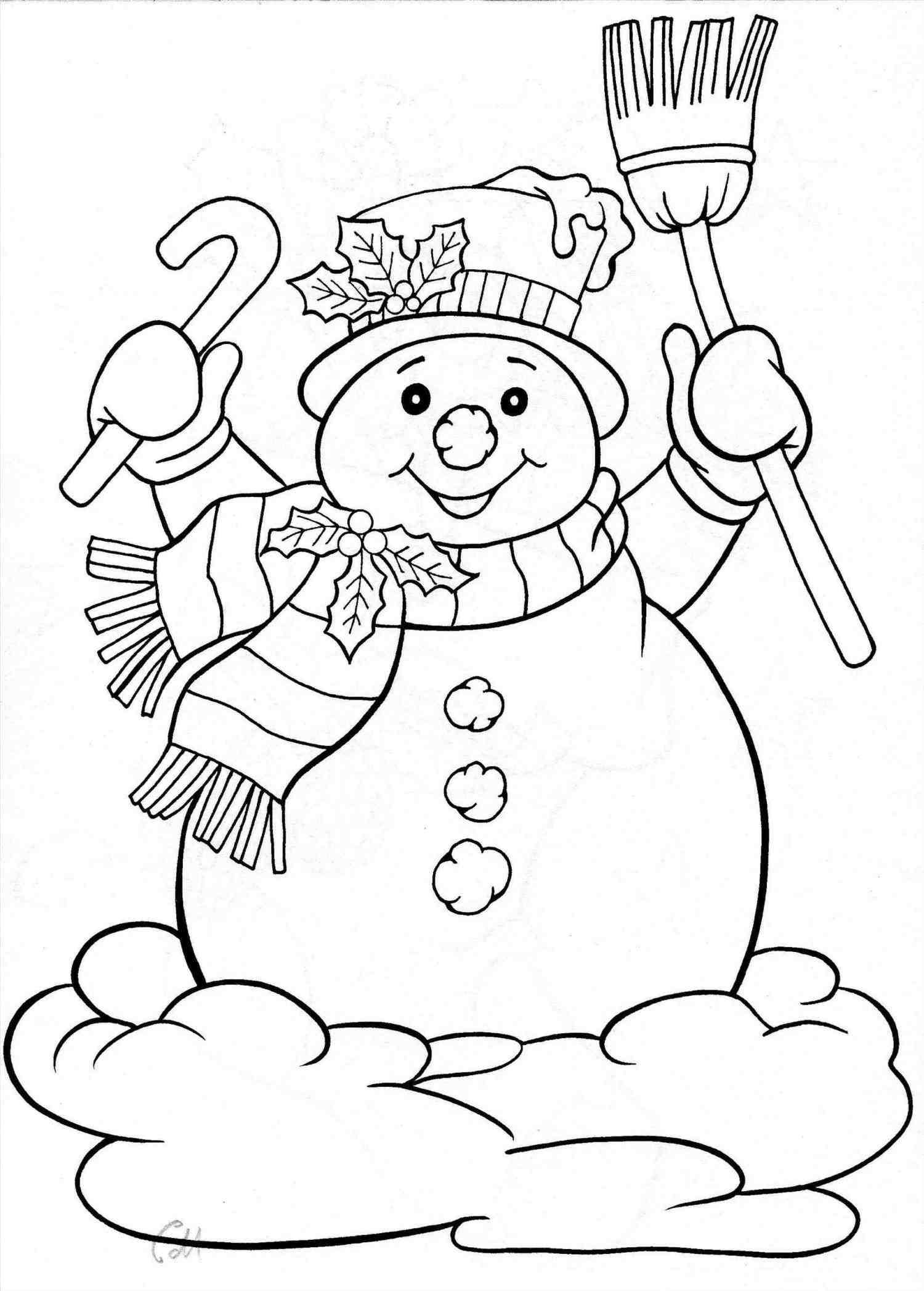 31 Santa and Snowman Coloring Pages Printable 18