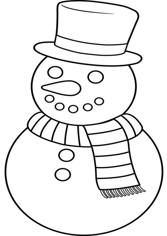 31 Santa and Snowman Coloring Pages Printable 21