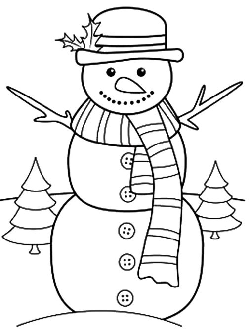 31 Santa and Snowman Coloring Pages Printable 22