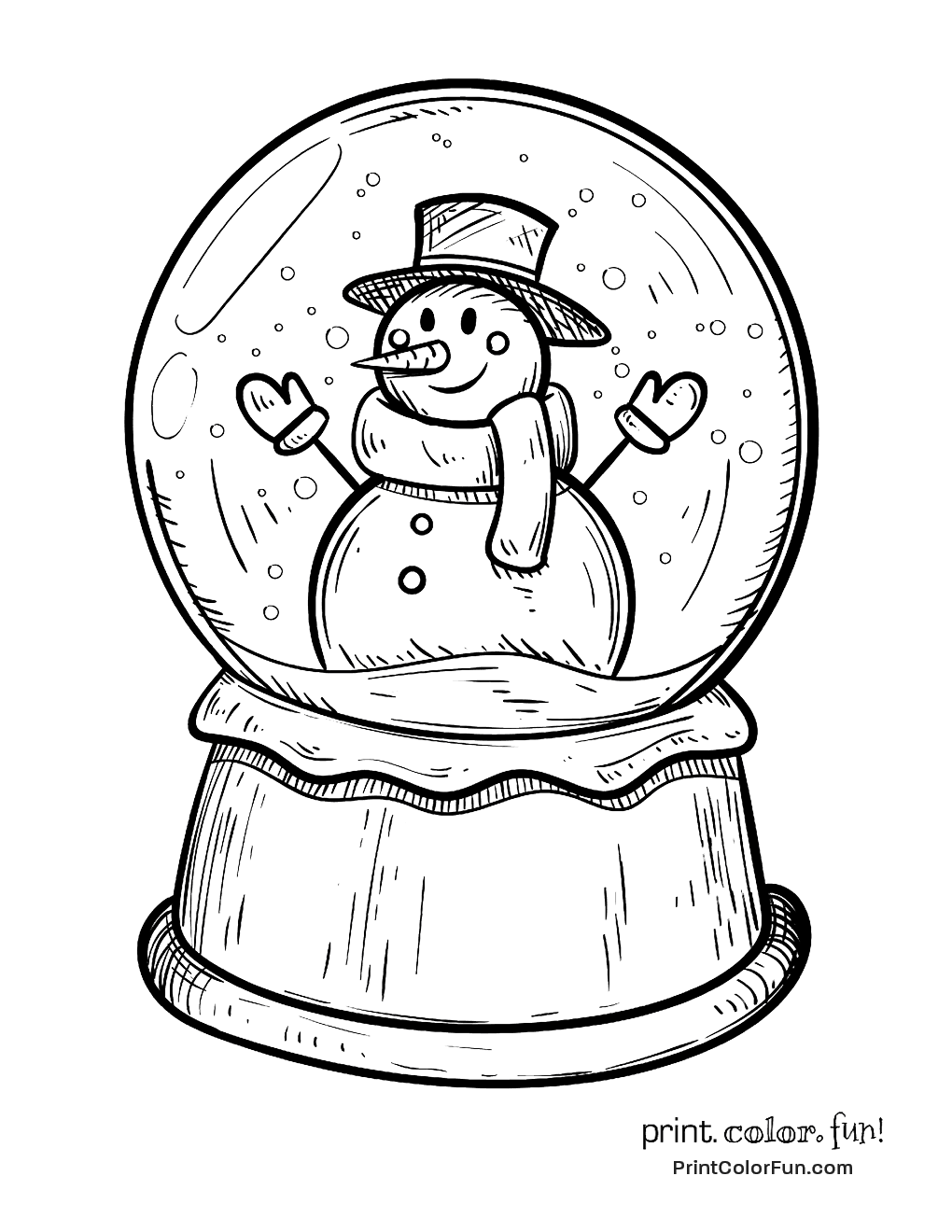 31 Santa and Snowman Coloring Pages Printable 23