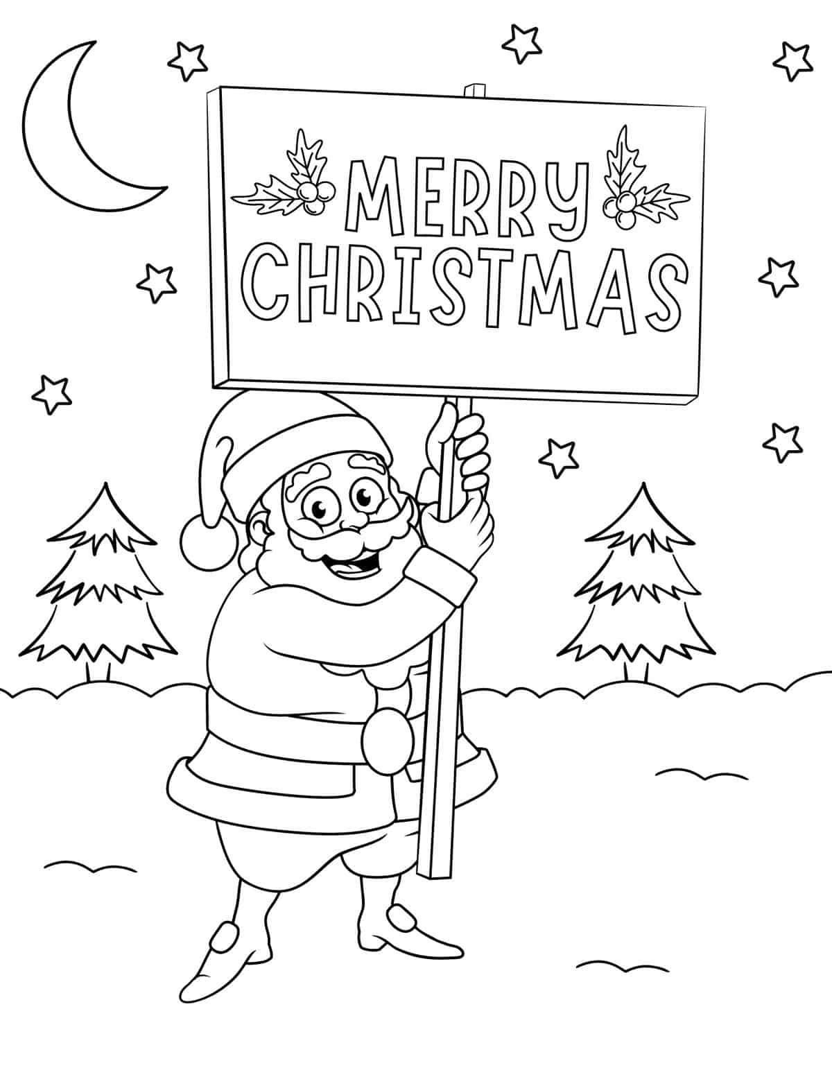 31 Santa and Snowman Coloring Pages Printable 25