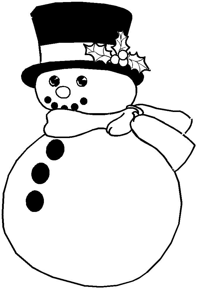 31 Santa and Snowman Coloring Pages Printable 28