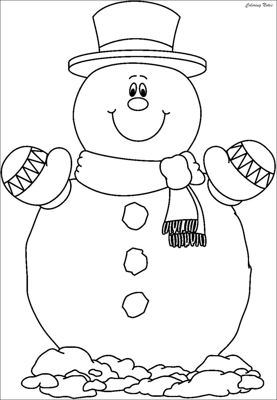 31 Santa and Snowman Coloring Pages Printable 3