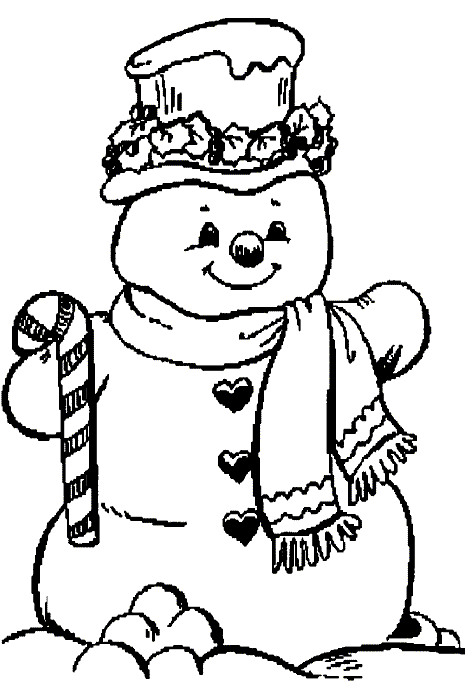 31 Santa and Snowman Coloring Pages Printable 6