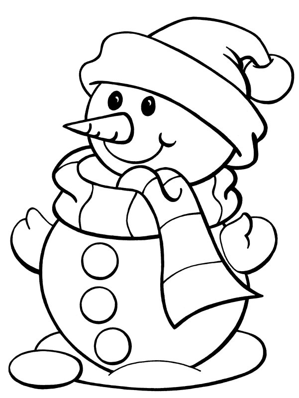 31 Santa and Snowman Coloring Pages Printable 8