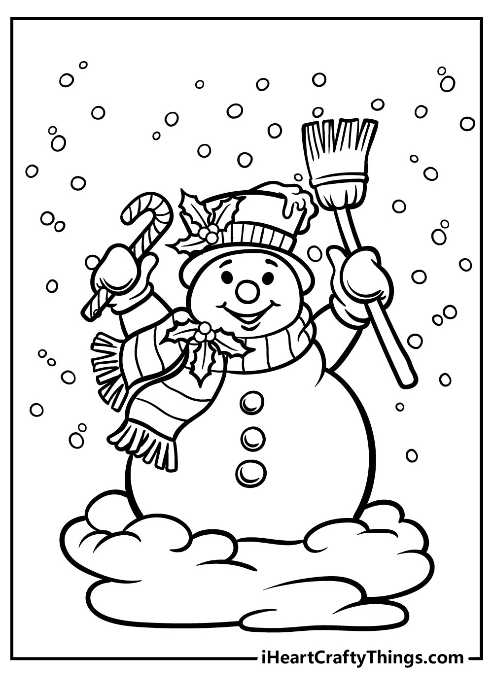 31 Santa and Snowman Coloring Pages Printable 9