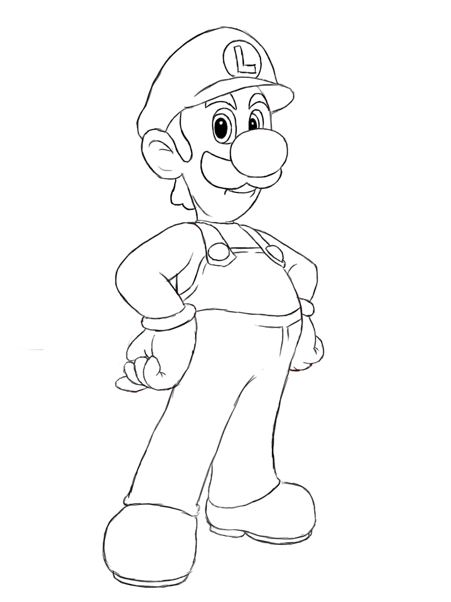 31 Super Luigi Coloring Pages Printable 1