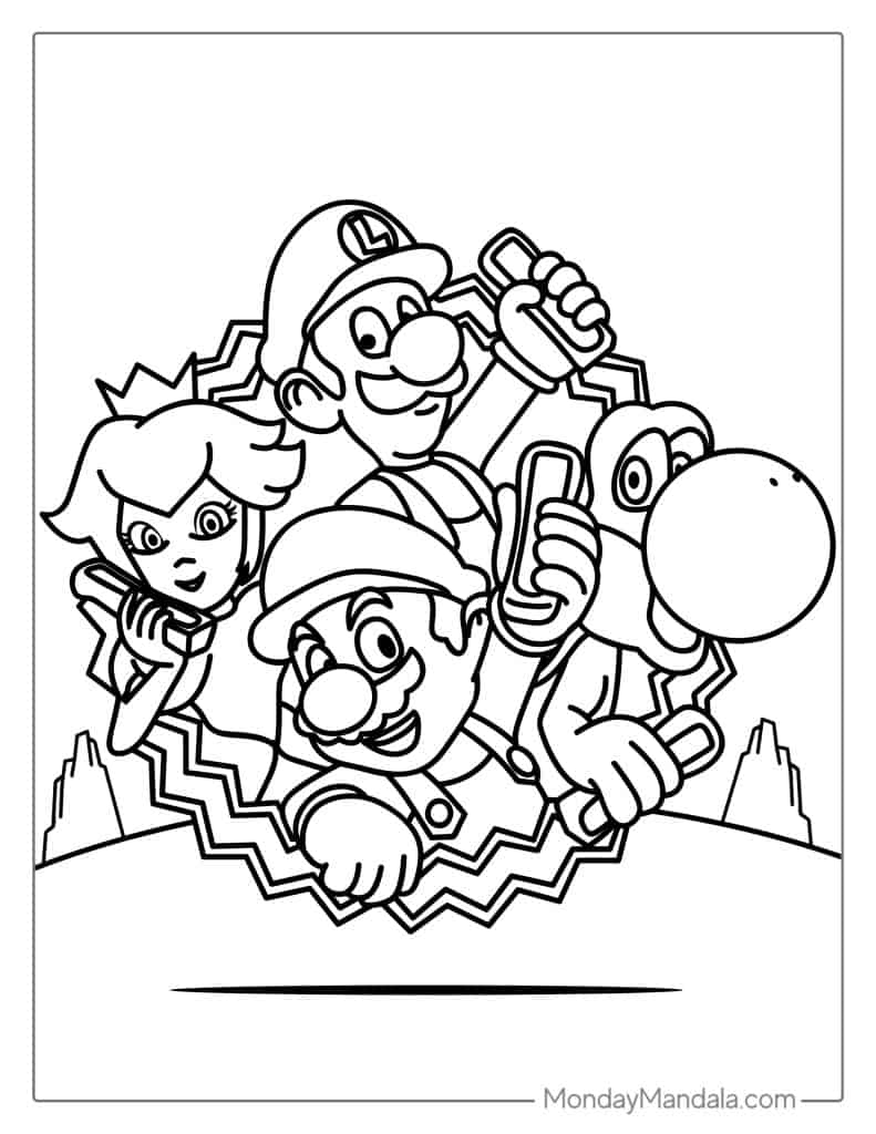 31 Super Luigi Coloring Pages Printable 15