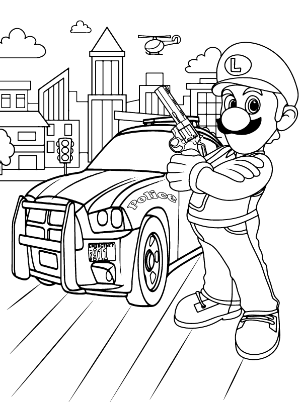 31 Super Luigi Coloring Pages Printable 17