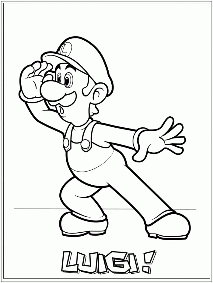 31 Super Luigi Coloring Pages Printable 2