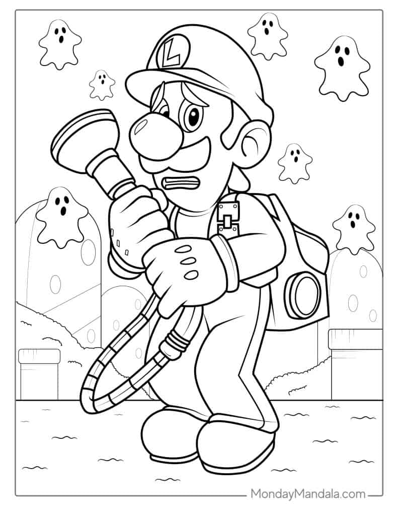 31 Super Luigi Coloring Pages Printable 7